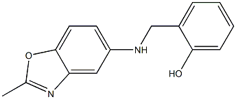 2-{[(2-methyl-1,3-benzoxazol-5-yl)amino]methyl}phenol 结构式