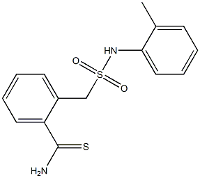 2-{[(2-methylphenyl)sulfamoyl]methyl}benzene-1-carbothioamide 结构式