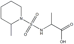 2-{[(2-methylpiperidine-1-)sulfonyl]amino}propanoic acid 结构式