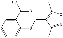 2-{[(3,5-dimethyl-1,2-oxazol-4-yl)methyl]sulfanyl}benzoic acid 结构式