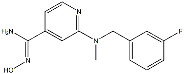 2-{[(3-fluorophenyl)methyl](methyl)amino}-N'-hydroxypyridine-4-carboximidamide 结构式