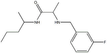 2-{[(3-fluorophenyl)methyl]amino}-N-(pentan-2-yl)propanamide 结构式