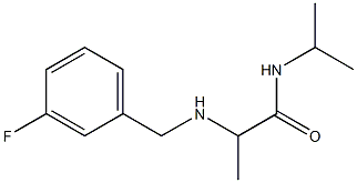 2-{[(3-fluorophenyl)methyl]amino}-N-(propan-2-yl)propanamide 结构式