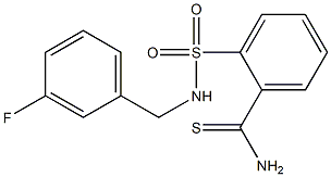 2-{[(3-fluorophenyl)methyl]sulfamoyl}benzene-1-carbothioamide 结构式