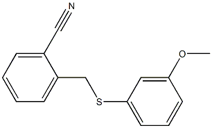 2-{[(3-methoxyphenyl)sulfanyl]methyl}benzonitrile 结构式