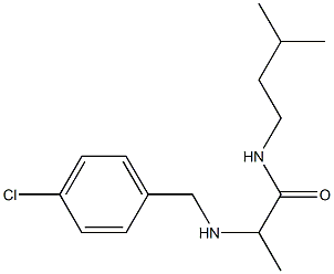 2-{[(4-chlorophenyl)methyl]amino}-N-(3-methylbutyl)propanamide 结构式