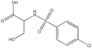 2-{[(4-chlorophenyl)sulfonyl]amino}-3-hydroxypropanoic acid 结构式