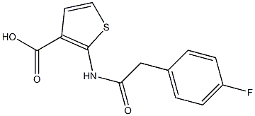 2-{[(4-fluorophenyl)acetyl]amino}thiophene-3-carboxylic acid 结构式