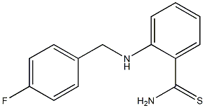 2-{[(4-fluorophenyl)methyl]amino}benzene-1-carbothioamide 结构式