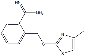 2-{[(4-methyl-1,3-thiazol-2-yl)sulfanyl]methyl}benzene-1-carboximidamide 结构式