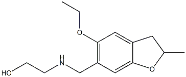 2-{[(5-ethoxy-2-methyl-2,3-dihydro-1-benzofuran-6-yl)methyl]amino}ethan-1-ol 结构式