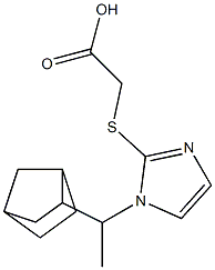 2-{[1-(1-{bicyclo[2.2.1]heptan-2-yl}ethyl)-1H-imidazol-2-yl]sulfanyl}acetic acid 结构式