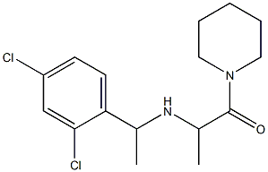 2-{[1-(2,4-dichlorophenyl)ethyl]amino}-1-(piperidin-1-yl)propan-1-one 结构式