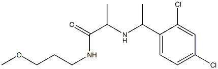 2-{[1-(2,4-dichlorophenyl)ethyl]amino}-N-(3-methoxypropyl)propanamide 结构式