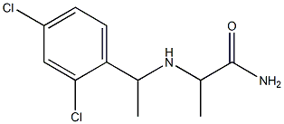 2-{[1-(2,4-dichlorophenyl)ethyl]amino}propanamide 结构式