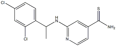 2-{[1-(2,4-dichlorophenyl)ethyl]amino}pyridine-4-carbothioamide 结构式