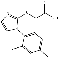 2-{[1-(2,4-dimethylphenyl)-1H-imidazol-2-yl]sulfanyl}acetic acid 结构式