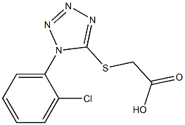 2-{[1-(2-chlorophenyl)-1H-1,2,3,4-tetrazol-5-yl]sulfanyl}acetic acid 结构式