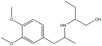 2-{[1-(3,4-dimethoxyphenyl)propan-2-yl]amino}butan-1-ol 结构式