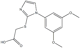 2-{[1-(3,5-dimethoxyphenyl)-1H-imidazol-2-yl]sulfanyl}acetic acid 结构式