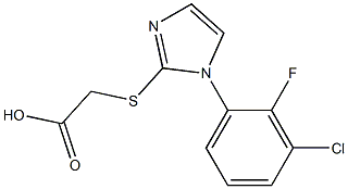 2-{[1-(3-chloro-2-fluorophenyl)-1H-imidazol-2-yl]sulfanyl}acetic acid 结构式