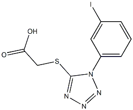 2-{[1-(3-iodophenyl)-1H-1,2,3,4-tetrazol-5-yl]sulfanyl}acetic acid 结构式