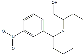 2-{[1-(3-nitrophenyl)butyl]amino}butan-1-ol 结构式