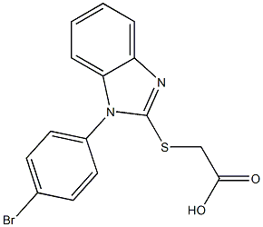 2-{[1-(4-bromophenyl)-1H-1,3-benzodiazol-2-yl]sulfanyl}acetic acid 结构式