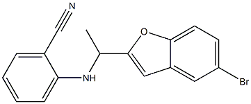 2-{[1-(5-bromo-1-benzofuran-2-yl)ethyl]amino}benzonitrile 结构式