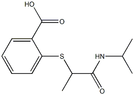 2-{[1-(propan-2-ylcarbamoyl)ethyl]sulfanyl}benzoic acid 结构式