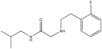 2-{[2-(2-fluorophenyl)ethyl]amino}-N-(2-methylpropyl)acetamide 结构式