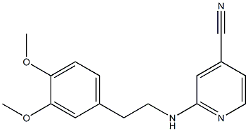 2-{[2-(3,4-dimethoxyphenyl)ethyl]amino}isonicotinonitrile 结构式