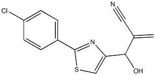 2-{[2-(4-chlorophenyl)-1,3-thiazol-4-yl](hydroxy)methyl}prop-2-enenitrile 结构式