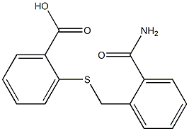 2-{[2-(aminocarbonyl)benzyl]thio}benzoic acid 结构式