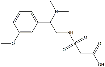 2-{[2-(dimethylamino)-2-(3-methoxyphenyl)ethyl]sulfamoyl}acetic acid 结构式