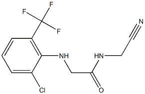 2-{[2-chloro-6-(trifluoromethyl)phenyl]amino}-N-(cyanomethyl)acetamide 结构式