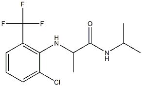 2-{[2-chloro-6-(trifluoromethyl)phenyl]amino}-N-(propan-2-yl)propanamide 结构式