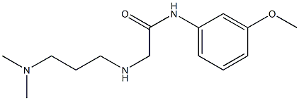 2-{[3-(dimethylamino)propyl]amino}-N-(3-methoxyphenyl)acetamide 结构式