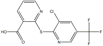 2-{[3-chloro-5-(trifluoromethyl)pyridin-2-yl]sulfanyl}pyridine-3-carboxylic acid 结构式