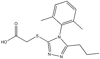 2-{[4-(2,6-dimethylphenyl)-5-propyl-4H-1,2,4-triazol-3-yl]sulfanyl}acetic acid 结构式