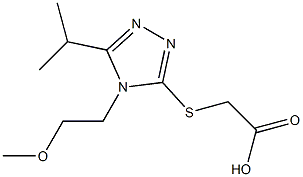 2-{[4-(2-methoxyethyl)-5-(propan-2-yl)-4H-1,2,4-triazol-3-yl]sulfanyl}acetic acid 结构式