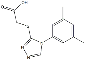 2-{[4-(3,5-dimethylphenyl)-4H-1,2,4-triazol-3-yl]sulfanyl}acetic acid 结构式