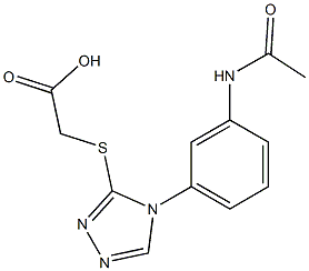 2-{[4-(3-acetamidophenyl)-4H-1,2,4-triazol-3-yl]sulfanyl}acetic acid 结构式