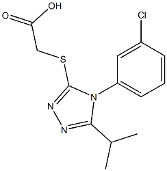2-{[4-(3-chlorophenyl)-5-(propan-2-yl)-4H-1,2,4-triazol-3-yl]sulfanyl}acetic acid 结构式