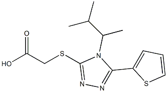 2-{[4-(3-methylbutan-2-yl)-5-(thiophen-2-yl)-4H-1,2,4-triazol-3-yl]sulfanyl}acetic acid 结构式