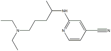 2-{[4-(diethylamino)-1-methylbutyl]amino}isonicotinonitrile 结构式