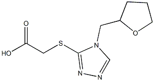 2-{[4-(oxolan-2-ylmethyl)-4H-1,2,4-triazol-3-yl]sulfanyl}acetic acid 结构式