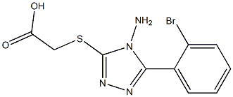 2-{[4-amino-5-(2-bromophenyl)-4H-1,2,4-triazol-3-yl]sulfanyl}acetic acid 结构式