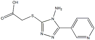 2-{[4-amino-5-(pyridin-3-yl)-4H-1,2,4-triazol-3-yl]sulfanyl}acetic acid 结构式