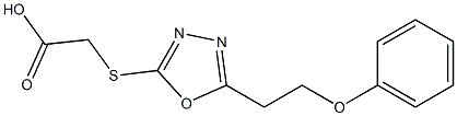 2-{[5-(2-phenoxyethyl)-1,3,4-oxadiazol-2-yl]sulfanyl}acetic acid 结构式